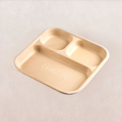 Chuk Eco-friendly Disposable Tray 3 Compartments
