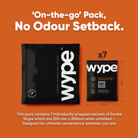 Wype - After - Smoke Odour Neutralizing and Refreshing Wet Tissue