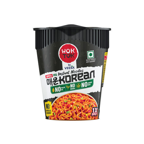 Wok Tok by Veeba Instant Cup Noodles Spicy Korean