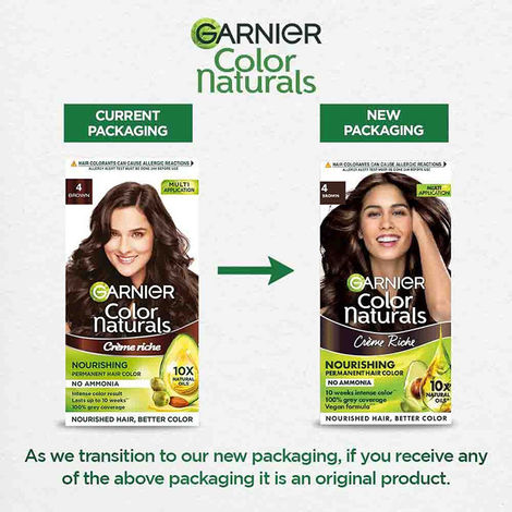 Garnier Color Naturals Long-Lasting Creme Hair Color | Brown - Shade 4