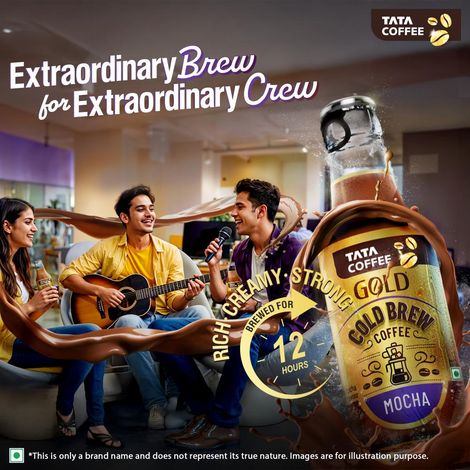 Tata Cold Brew Coffee, Mocha Iced Coffee, Rich & Creamy, Ready to Drink