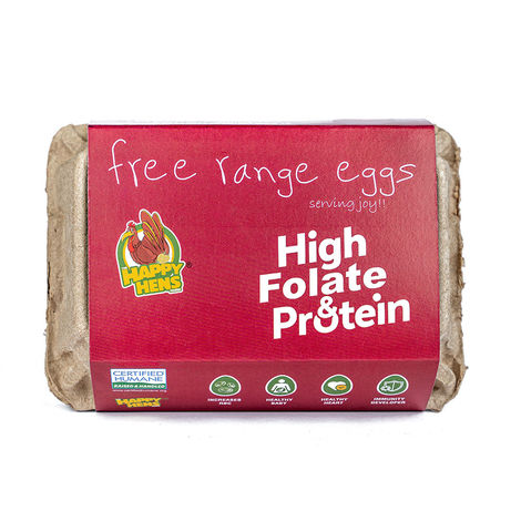 Happy Hens Free Range Fola+ / VitB9 Enriched Eggs