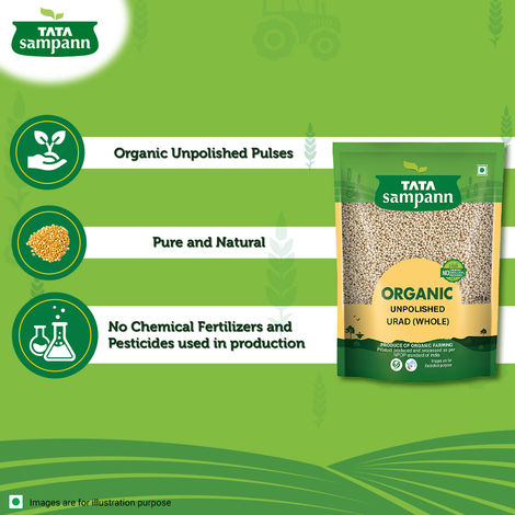 Tata Sampann Organic Unpolished Urad Whole Dal