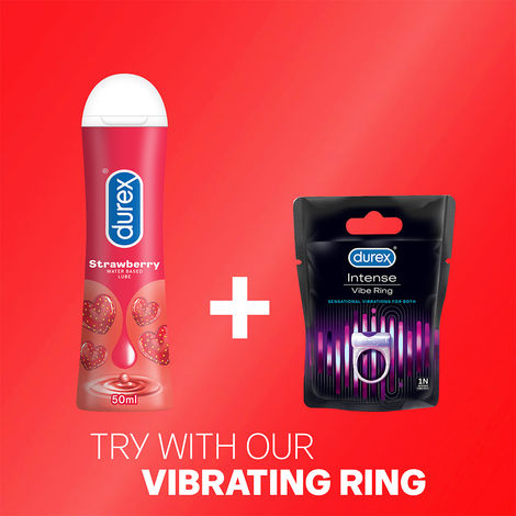 Durex Extra Time Condoms(10pc)+ Strawberry Lubricant  (50ml) Combo