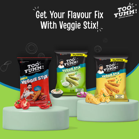 Too Yumm! Sour Cream & Onion Veggie Stix | Munching Snack | On-the-Go Munchies Combo 
