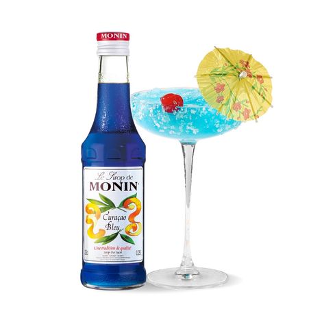 Monin Bleu Curacao Syrup for Cocktail |Mocktails | Mixers