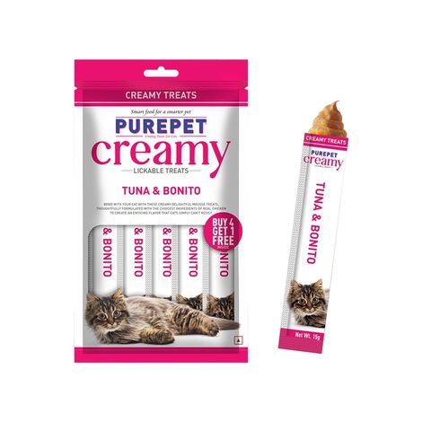 Purepet Creamy Cat Lickable Cat Treat - Tuna & Bonito