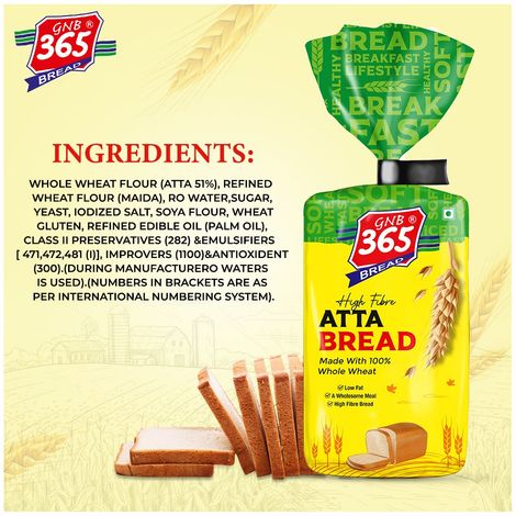 GNB 365 High Fibre Atta Bread