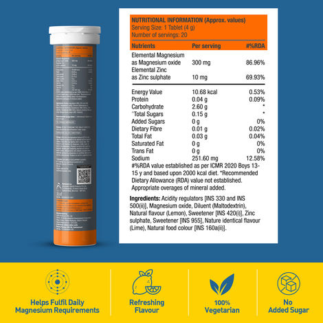 Fast&Up Magnesio Sleep Supplement 300mg Magnesium - Lime & Lemon Flavour