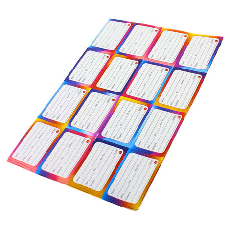 School Notebook Name Stickers