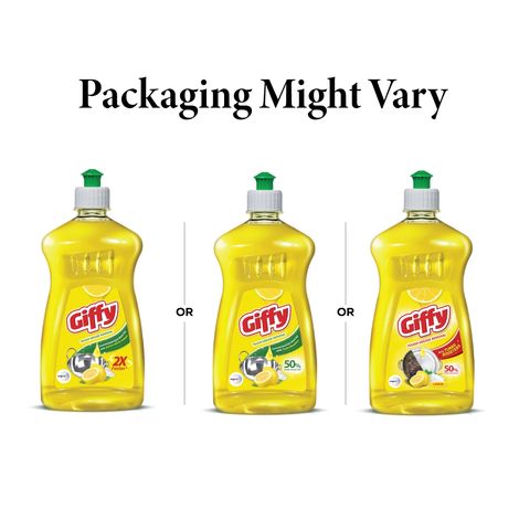 Giffy Concentrated Liquid Dish Wash Gel, Active Salt and Lime - 2X Faster Tough Grease Removal