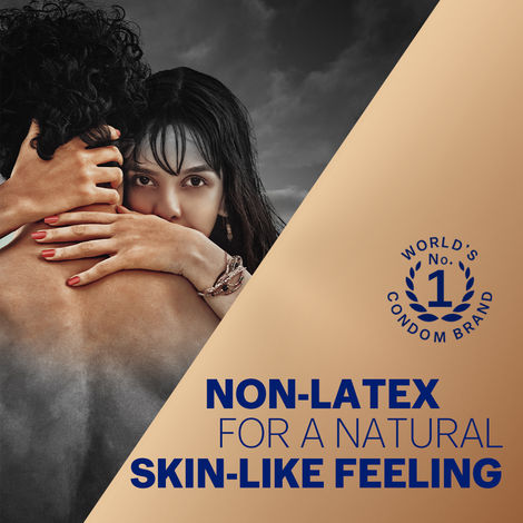 Durex Real Feel Condoms For Men - For Real Skin On Skin Feeling Latex Free