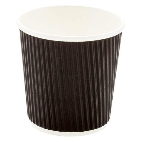 Vinay Trading Rippled Paper Glass | 150 ml | Set Of 25 - Assorted