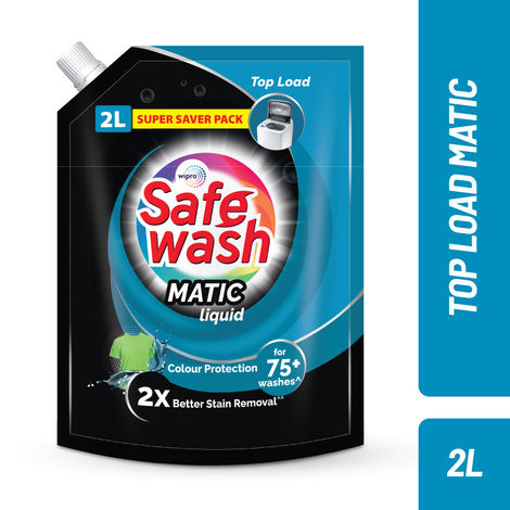SafeWash Top Load Matic Premium Detergent Liquid | 2X Stain Removal