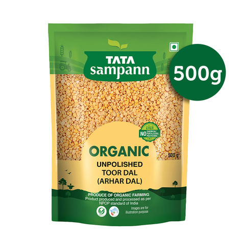 Tata Sampann Organic Unpolished Toor Dal (Arhar Dal)