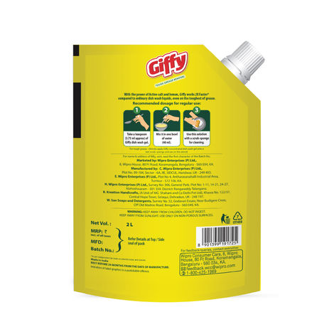 Giffy Lemon Dishwash Gel