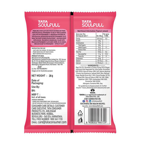 Tata Soulfull Ragi Bites Combo Pack, Choco, Vanilla, Strawberry Fills, Breakfast Cereal