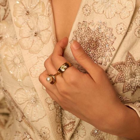Palmonas Textured Chunky Band Ring