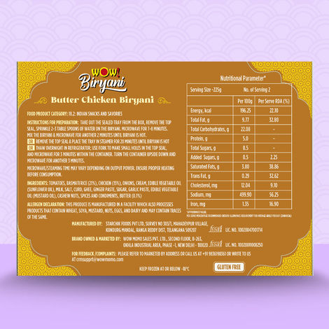 Wow! Butter Chicken Biryani