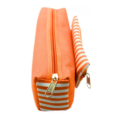 Double Zipper Multi design Stationery/Travel Pouch, Assorted Color