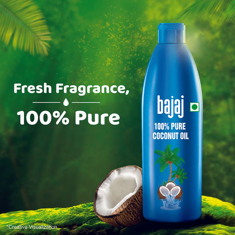 Bajaj 100% Pure Coconut Oil | Made with Premium Grade 1 Quality Coconuts