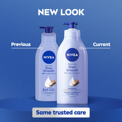NIVEA Shea Smooth Body Lotion |48 H Moisturization|With Deep Moisture Serum | For Dry Skin