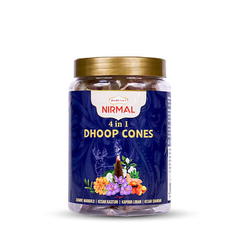 Shubhkart Nirmal 4 In 1 Dry Dhoop Cone Jar