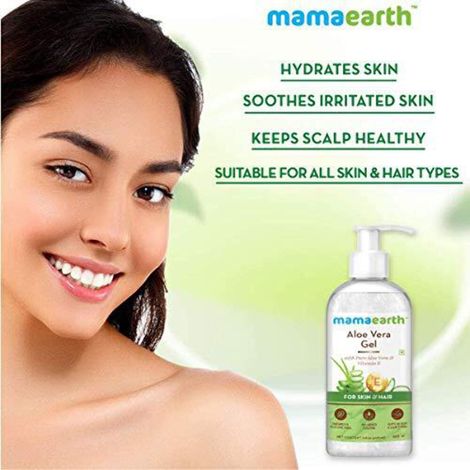 Mamaearth Aloe Vera Gel with Pure Aloe Vera & VitaminE for Skin & Hair | Hydrates, Soothes Skin