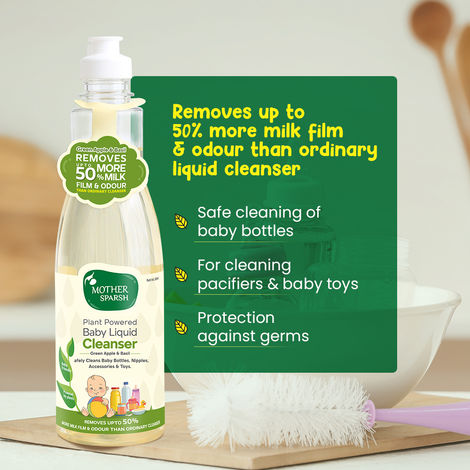 Mother Sparsh Plant Powered Natural Baby Liquid Cleanser For Baby Bottles Accessories Toys Cleaning