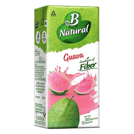 B Natural Guava Juice, 100% Pulp, No Concentrate