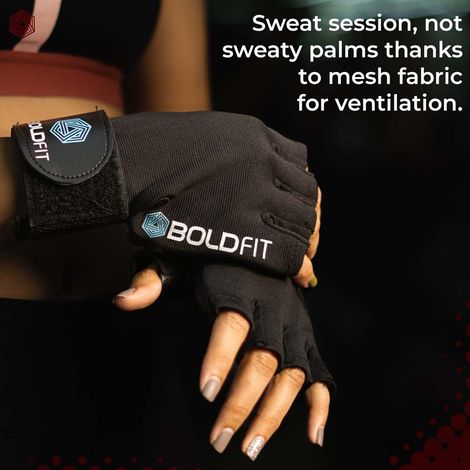 Boldfit Men's Gym Gloves with Wrist Support | Perfect for Exercise & Sports