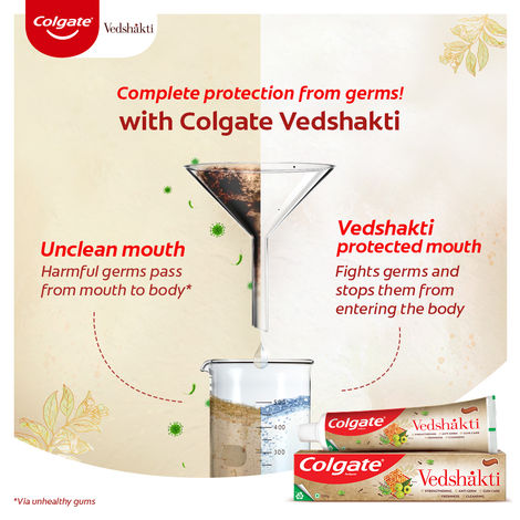 Colgate Vedshakti Anti-Bacterial Toothpaste For Whole Mouth Health With Neem, Clove And Honey