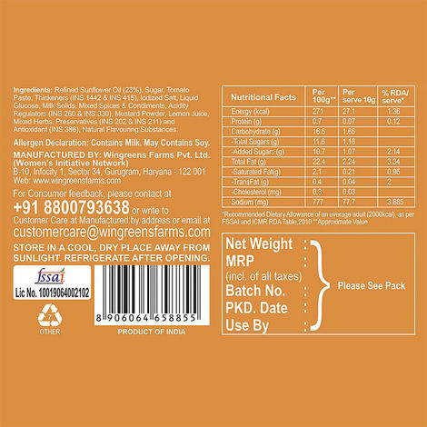 Wingreens Farms Burger Mayo