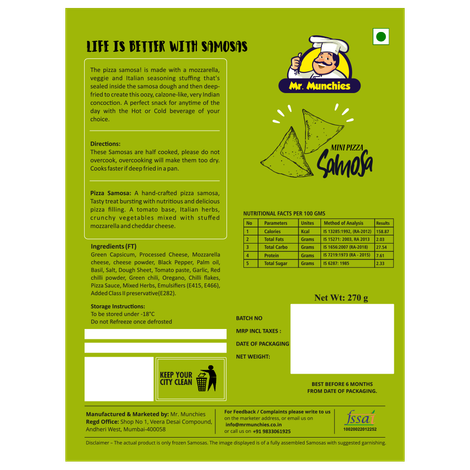 Mr. Munchies Pizza Samosa