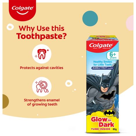 Colgate Toothpaste For Kids Glow In Dark Tube Inside
