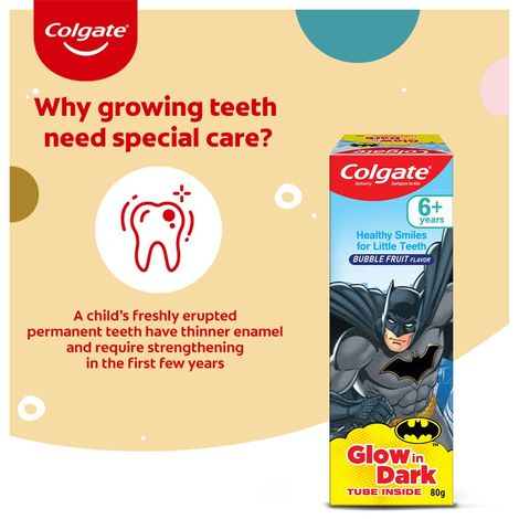 Colgate Toothpaste For Kids Glow In Dark Tube Inside