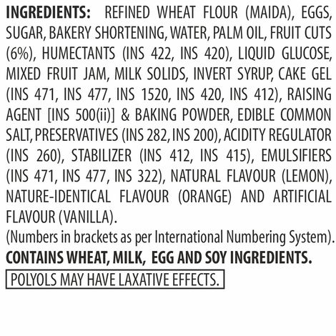 Winkies Fruit Cake Slice