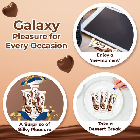 Galaxy Smooth Milk Chocolate Bar Loaded with the Goodness of Milk & Cocoa