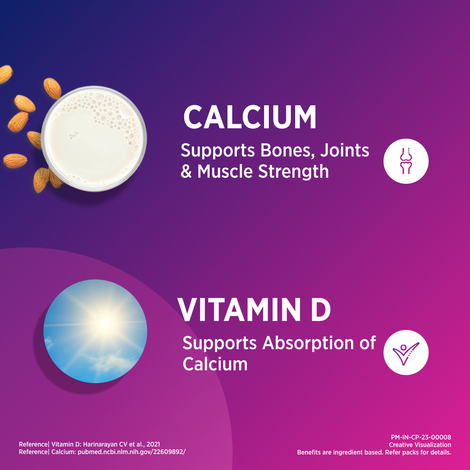 Centrum OstoCalcium Chewable Tablets - Calcium & Vit. D for Strong Bones & Joints (30 Veg Tablets)