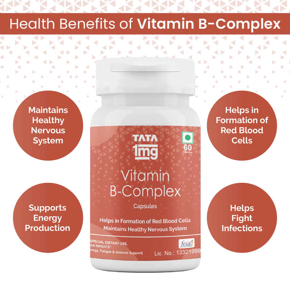 Tata 1mg Vitamin B Complex Capsules Pack Of 60
