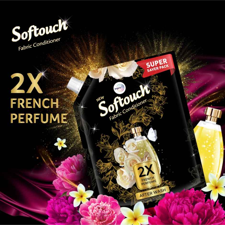 Softouch Rose and Jasmine 2X French Perfume After Wash Fabric Conditioner