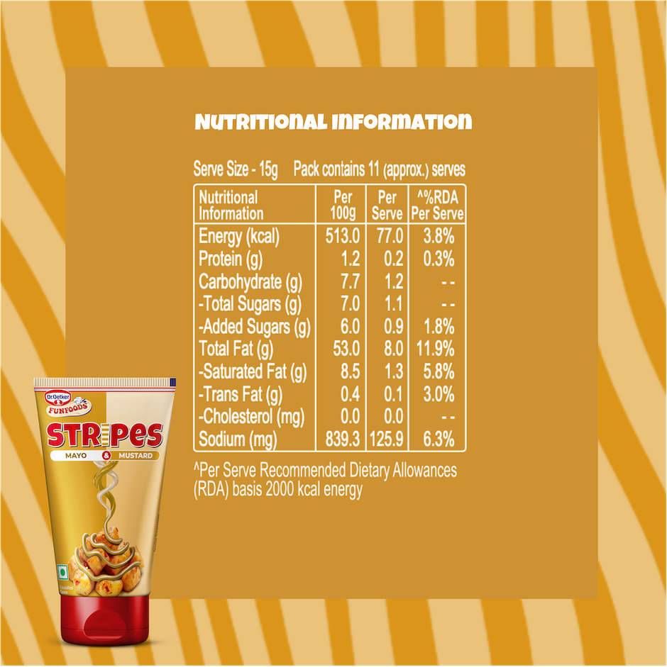 Dr. Oetker Funfoods Stripes - Mayo & Mustard