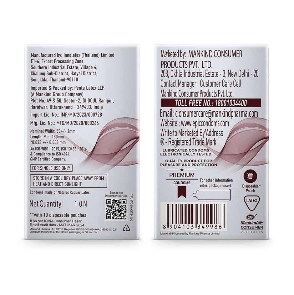 Manforce Epic Thin-X Overloaded Ultra-Thin Extra Lube Condom