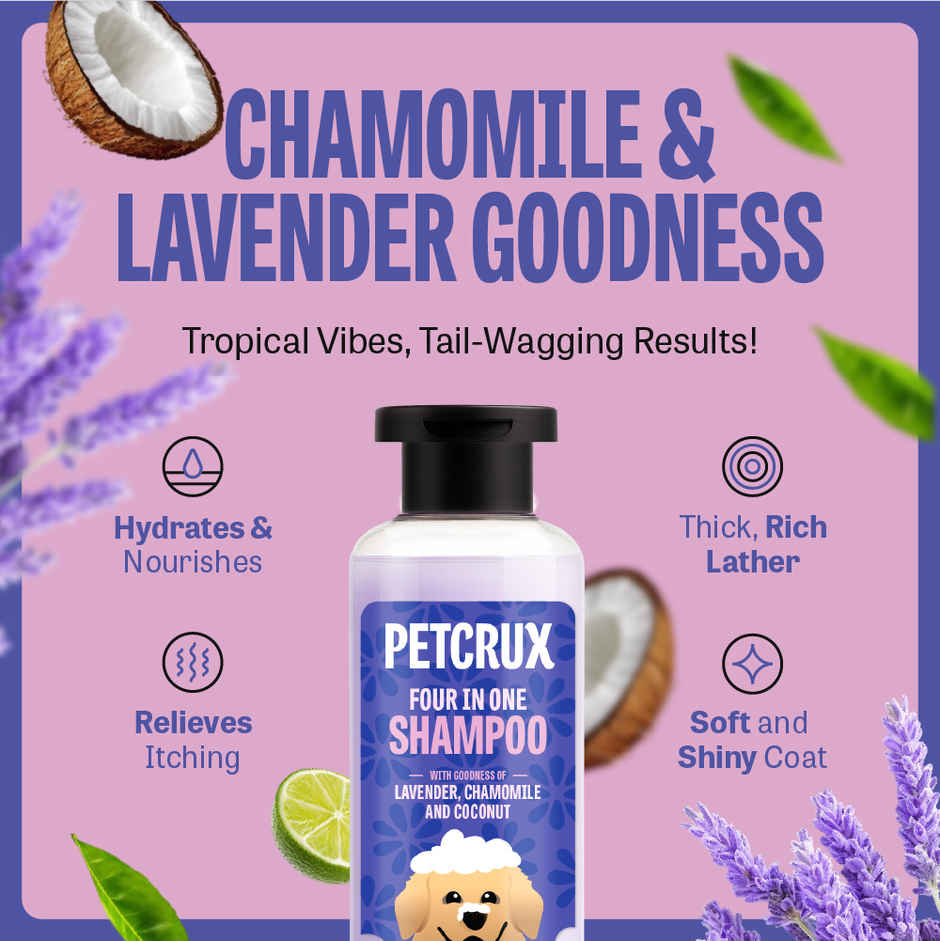 Petcrux Lavender Dog Shampoo | Sulphate and Paraben Free