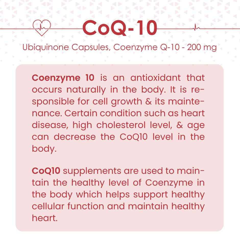 Tata 1mg CoQ 10 Coenzyme Capsules Heart Health