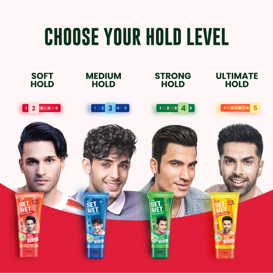 Set Wet Styling Hair Gel for Men | Shine Everyday Tube
