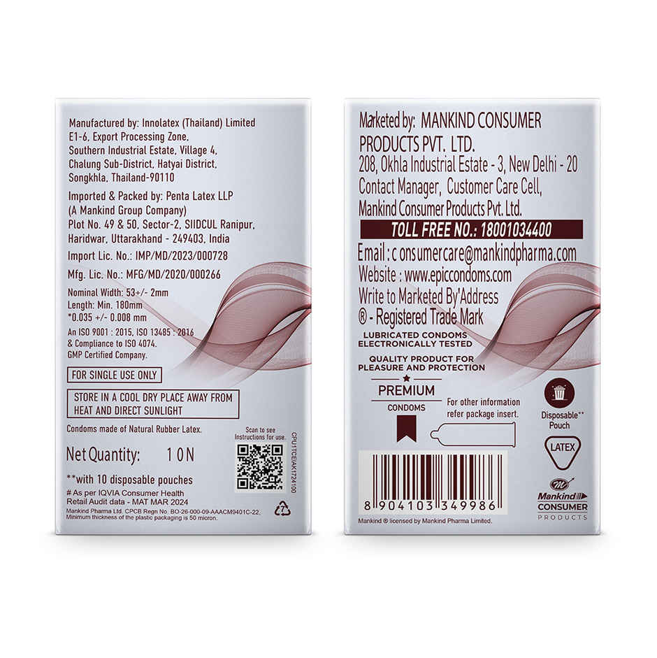 Manforce Epic Thin-X Overloaded Ultra-Thin Extra Lube Condom