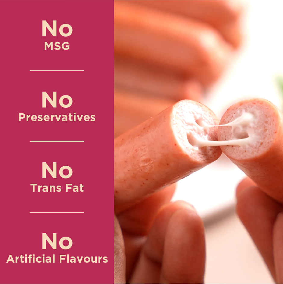 Prasuma Chicken Cheese & Onion Sausage High Protein 250g | Only Best Cuts | Fresh Chicken