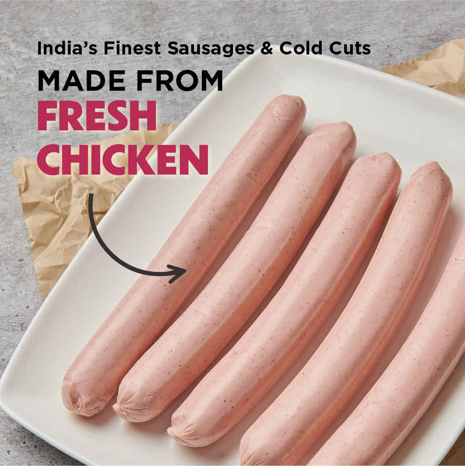 Prasuma Chicken Cheese & Onion Sausage High Protein 250g | Only Best Cuts | Fresh Chicken