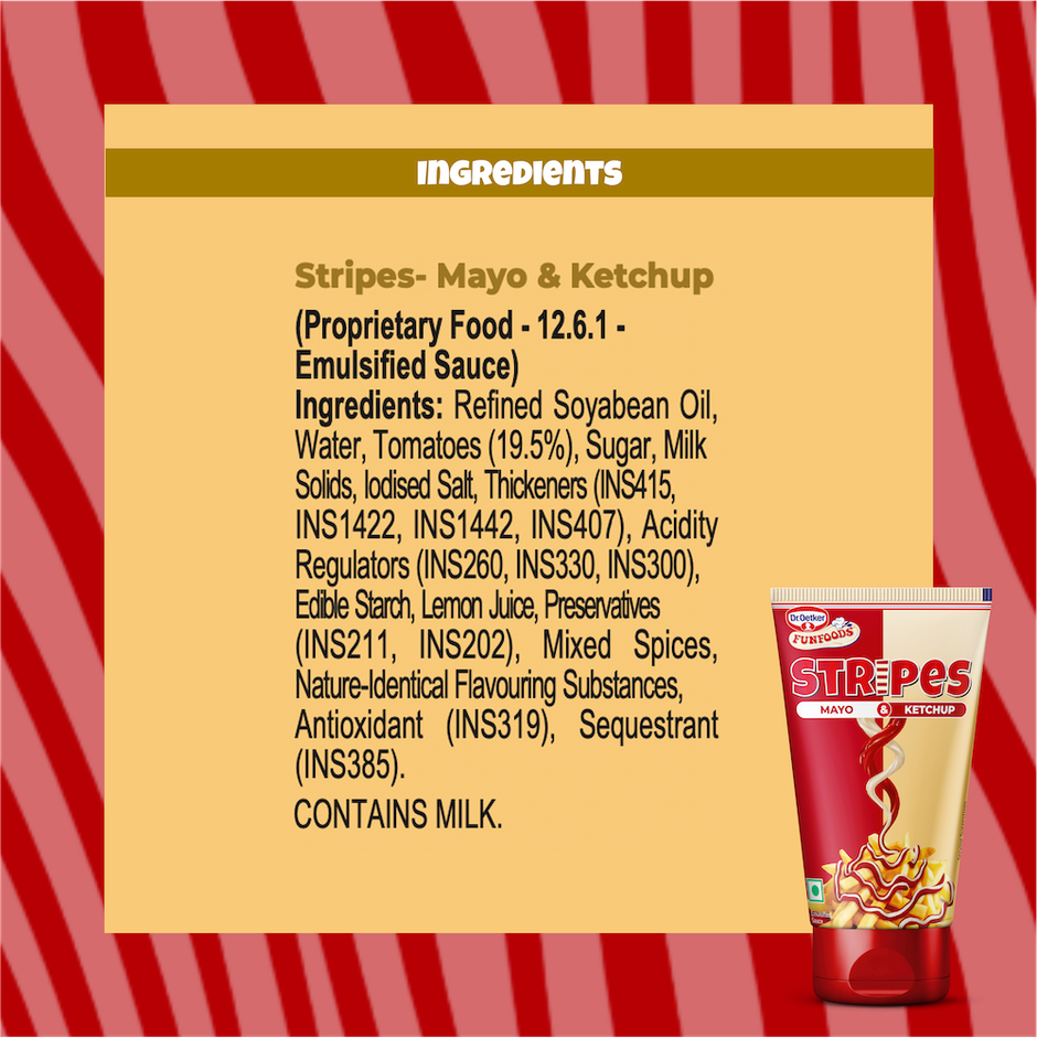 Dr. Oetker Funfoods Stripes - Mayo & Ketchup